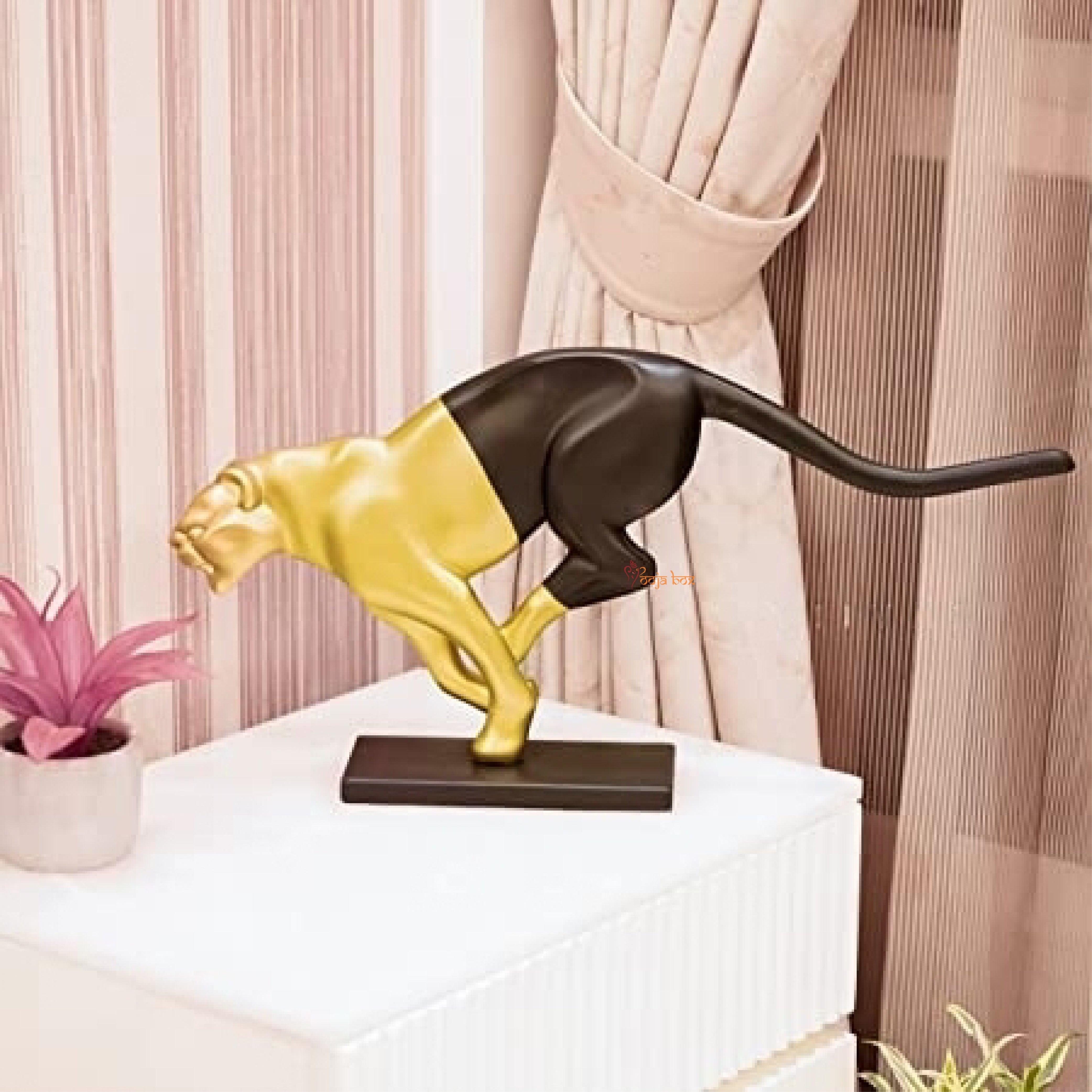 ABSTRACT GRACEFUL PANTHER SCULPTURE