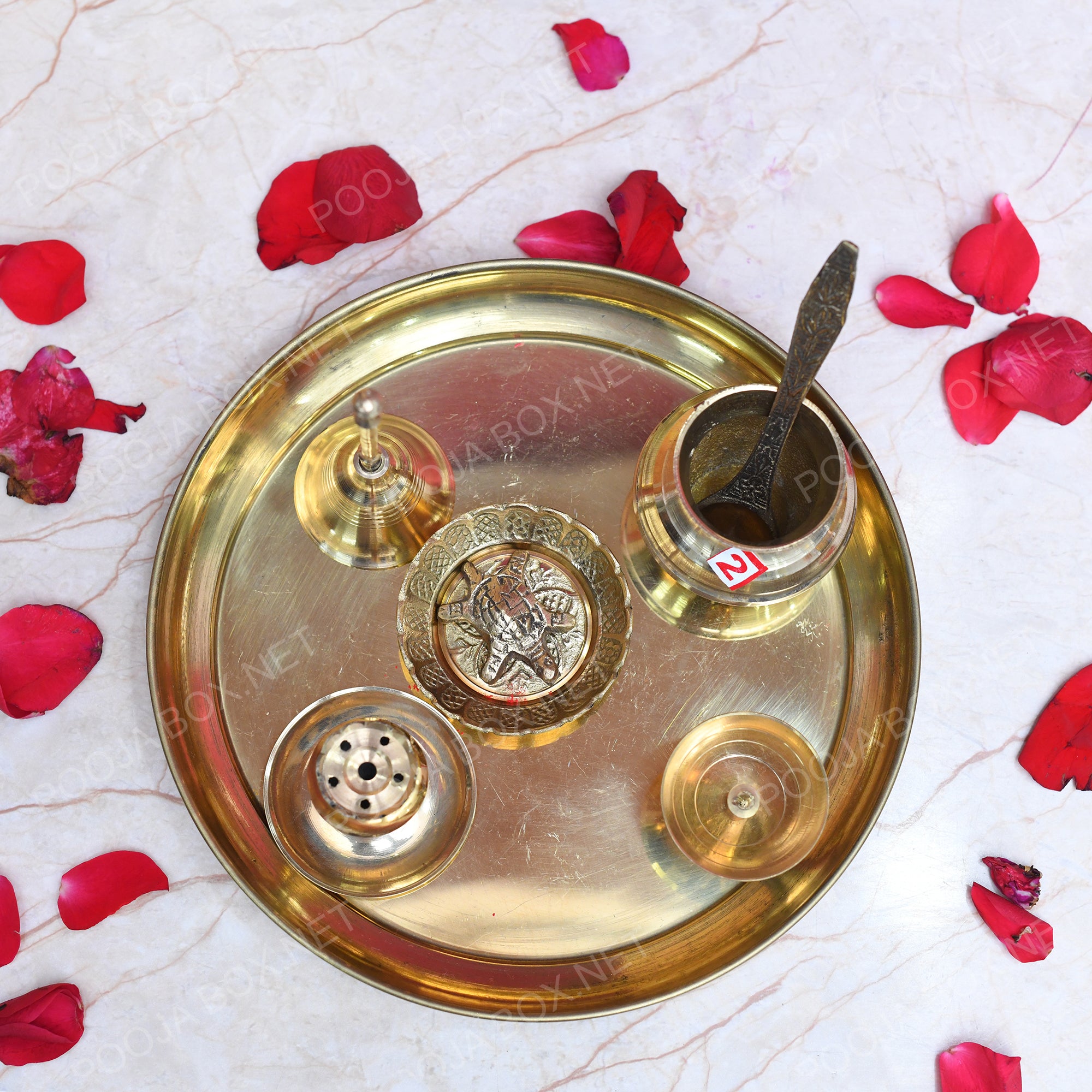 Classic Brass Pooja Thali Set