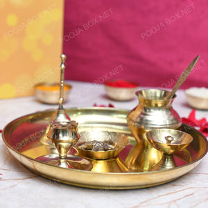 Classic Brass Pooja Thali Set