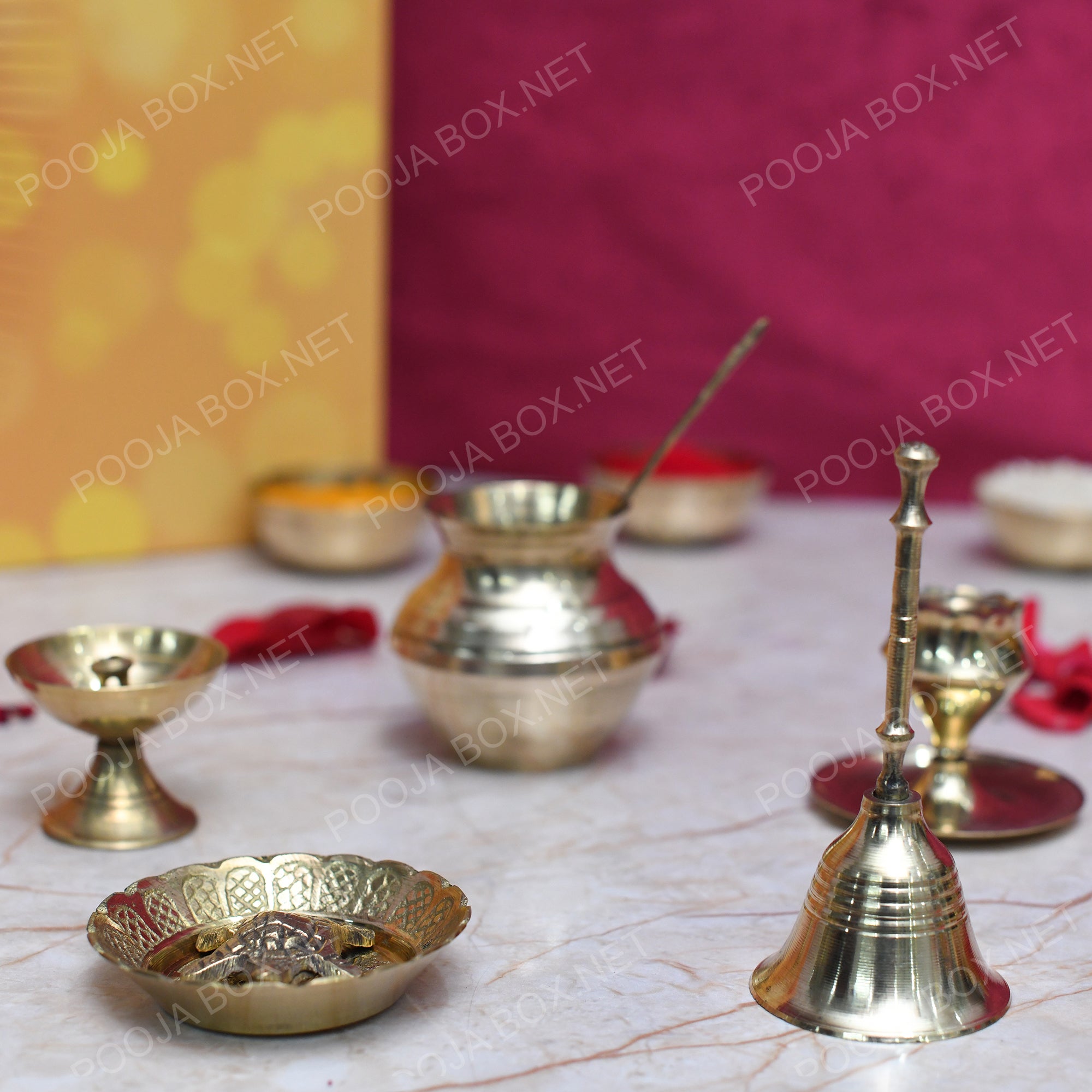 Classic Brass Pooja Thali Set