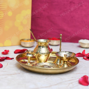 Brass Puja Thali Set