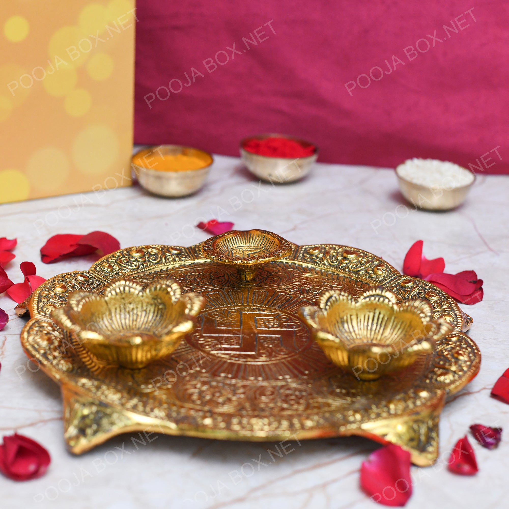 Decorative Brass Thali