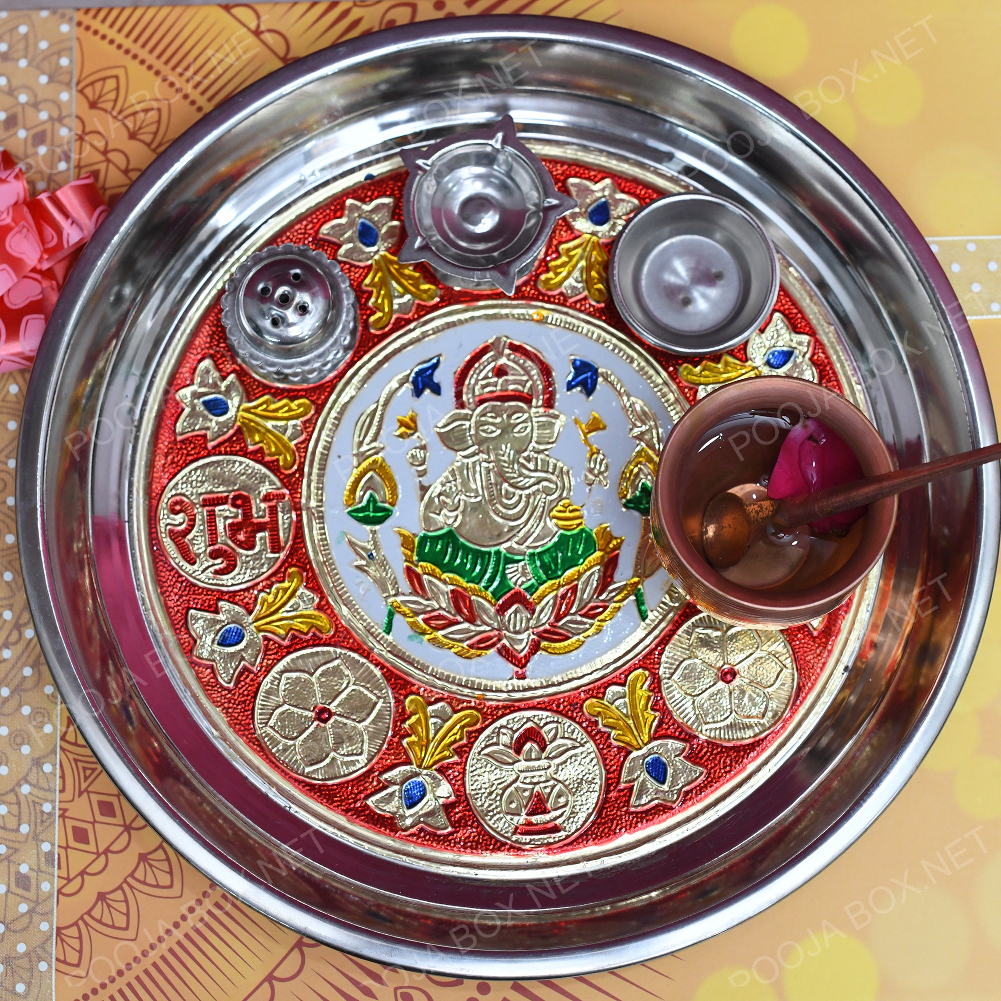 Silver Plated Pooja Thali