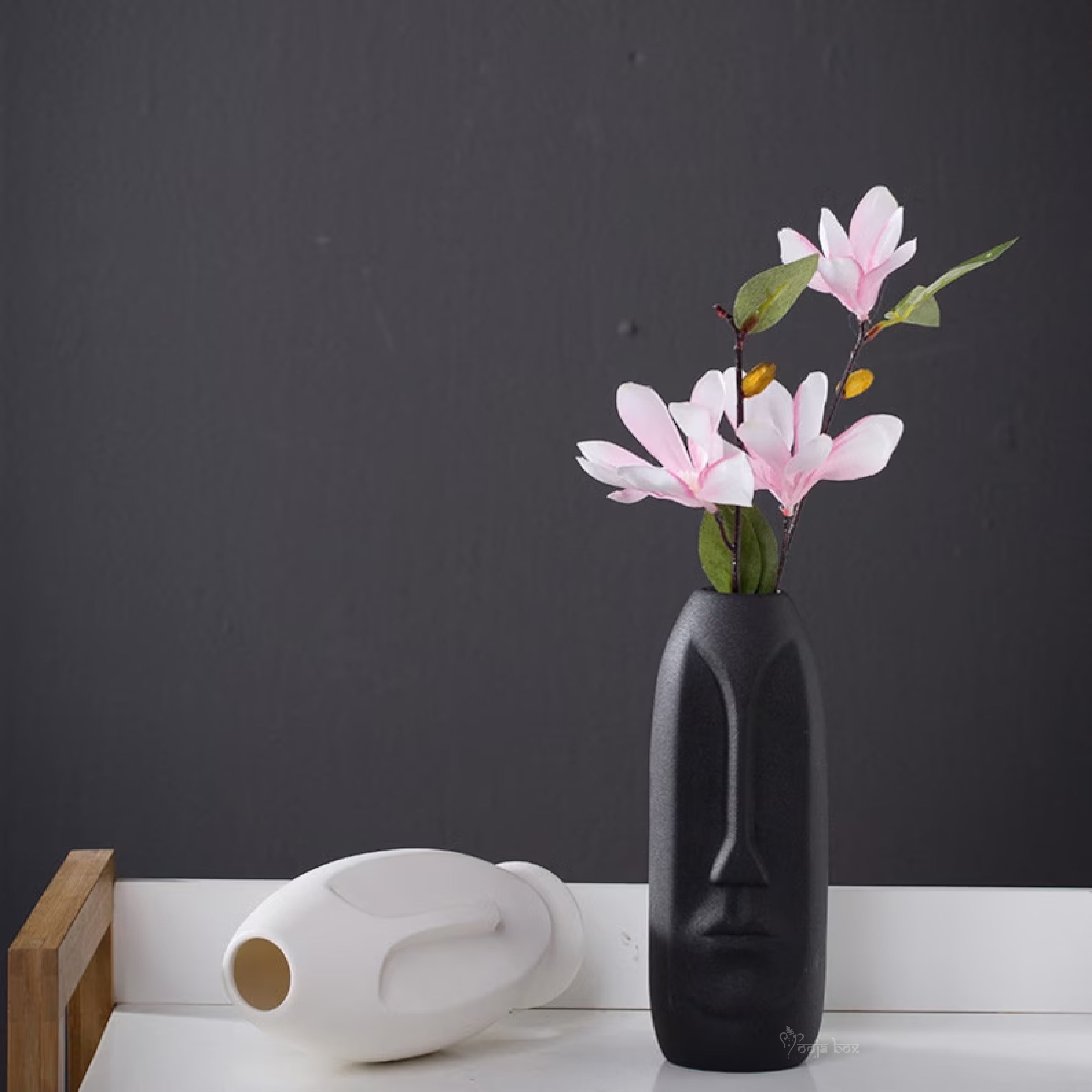 Human Face Shape Ceramic Flower Vase