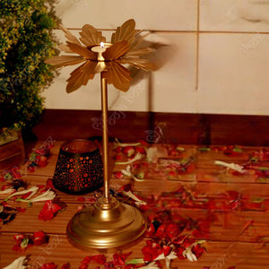 Decorative Floral Diya with Stand