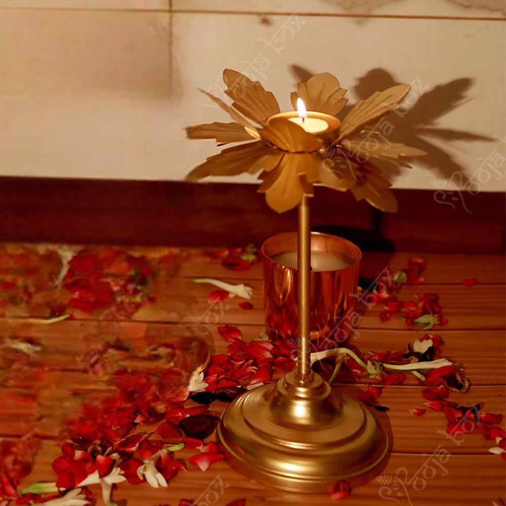 Decorative Floral Diya with Stand