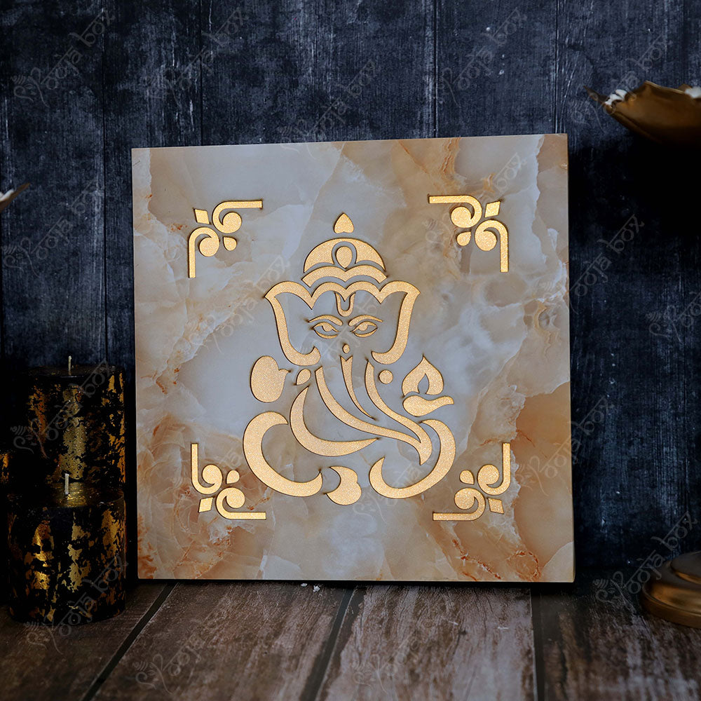 Ganesha Engraved LED Wall Hanging Frame