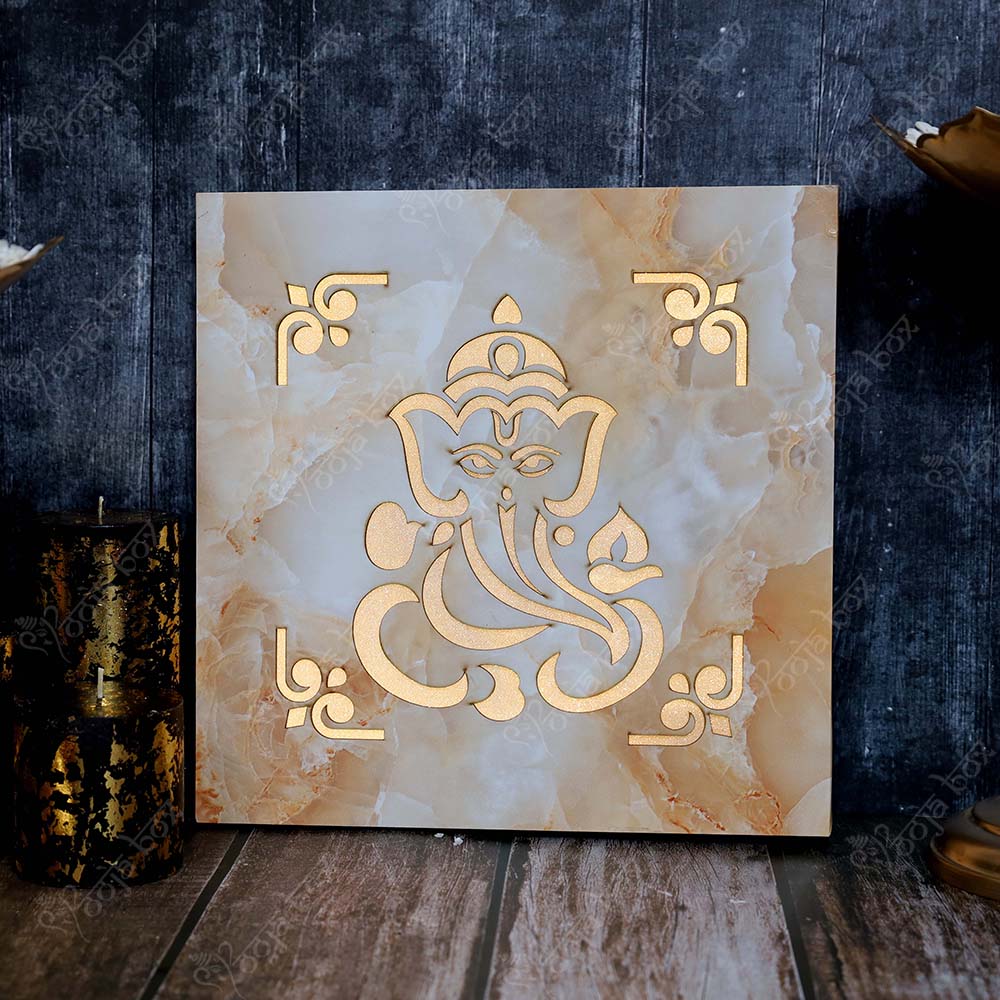 Ganesha Engraved LED Wall Hanging Frame