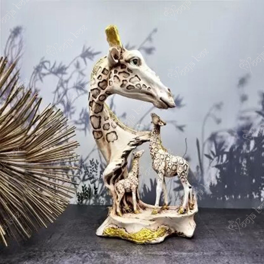 Expleasia Cute Giraffe Family Sculpture Display for Tabletop, Home, Living Room, and Bedroom Corner Décor