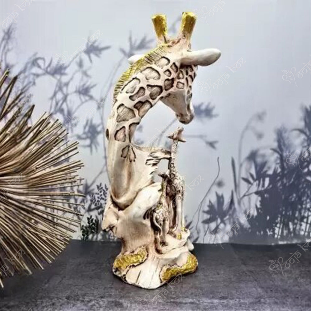 Expleasia Cute Giraffe Family Sculpture Display for Tabletop, Home, Living Room, and Bedroom Corner Décor