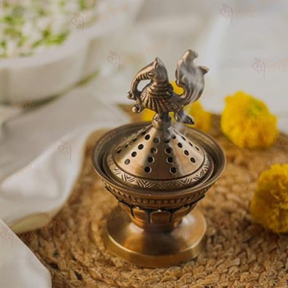 Home Purifying Konark Brass Vintage Dhuna Loban