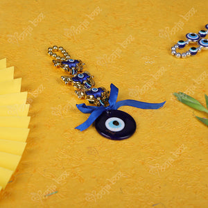 Golden Horse And Blue Evil Eye Hanging