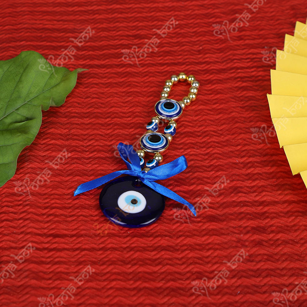 Golden & Blue Turkish Evil Eye Wall Hanging