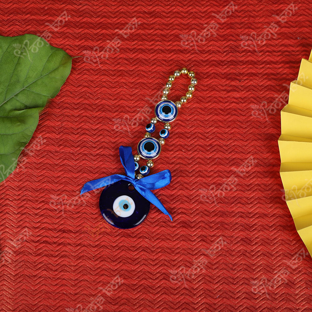Golden & Blue Turkish Evil Eye Wall Hanging