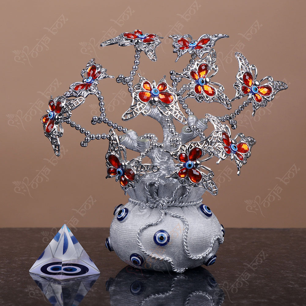 Red Butterfly Evil Eye Tree For Home Decor