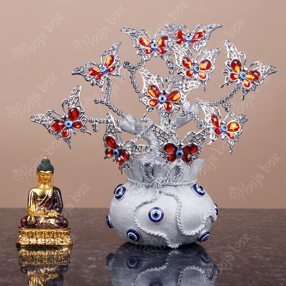 Red Butterfly Evil Eye Tree For Home Decor