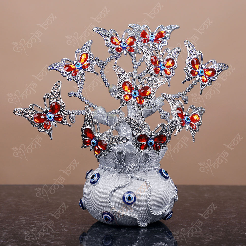 Red Butterfly Evil Eye Tree For Home Decor