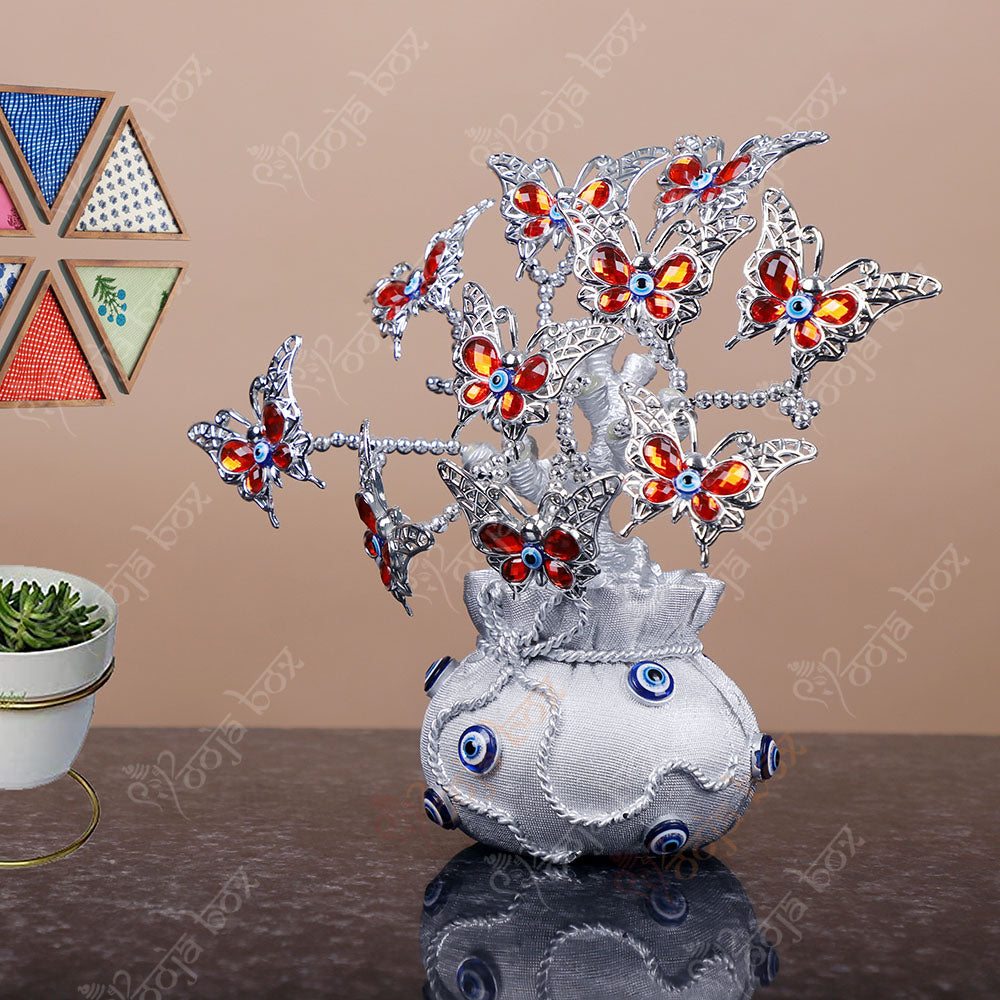 Red Butterfly Evil Eye Tree For Home Decor