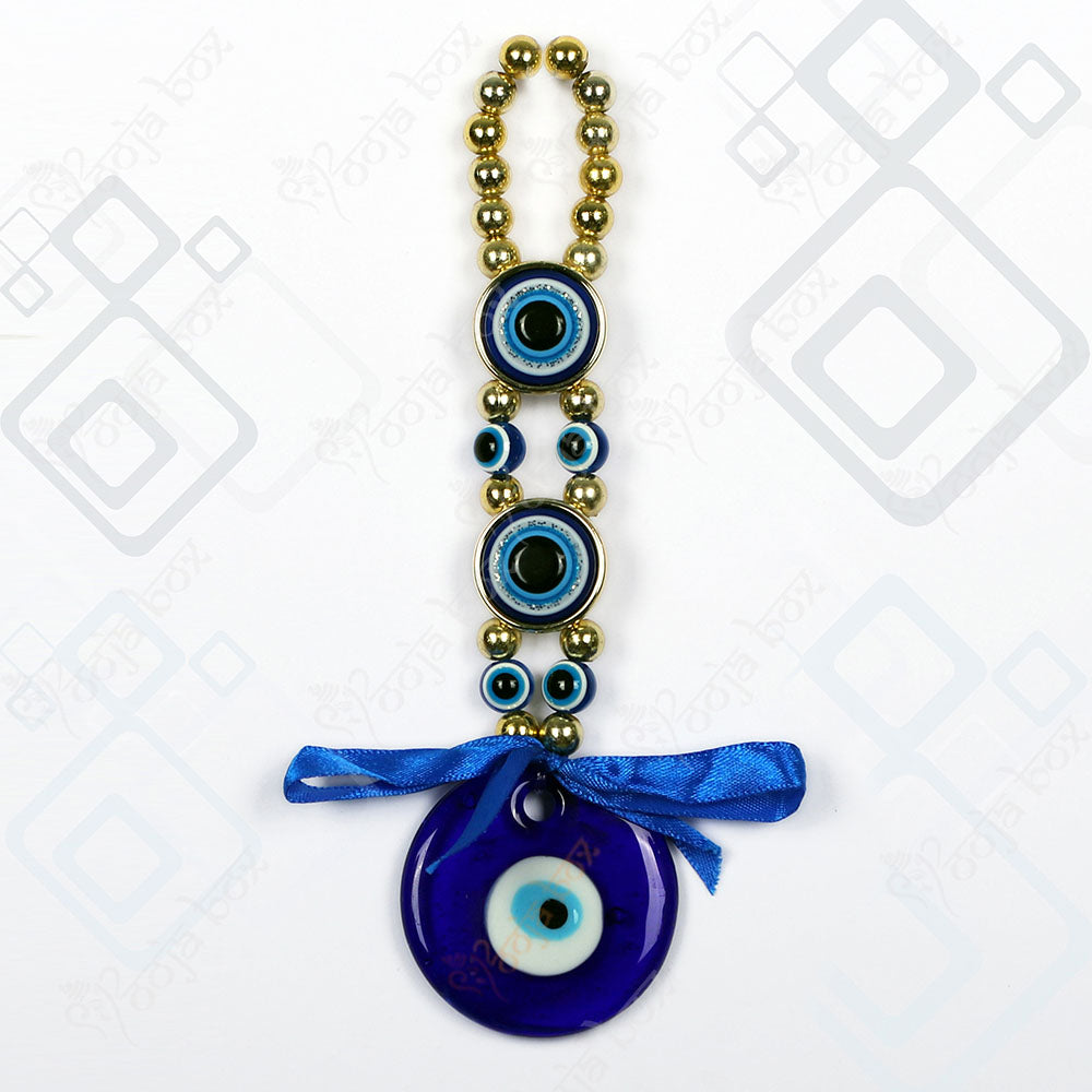 Golden & Blue Turkish Evil Eye Wall Hanging