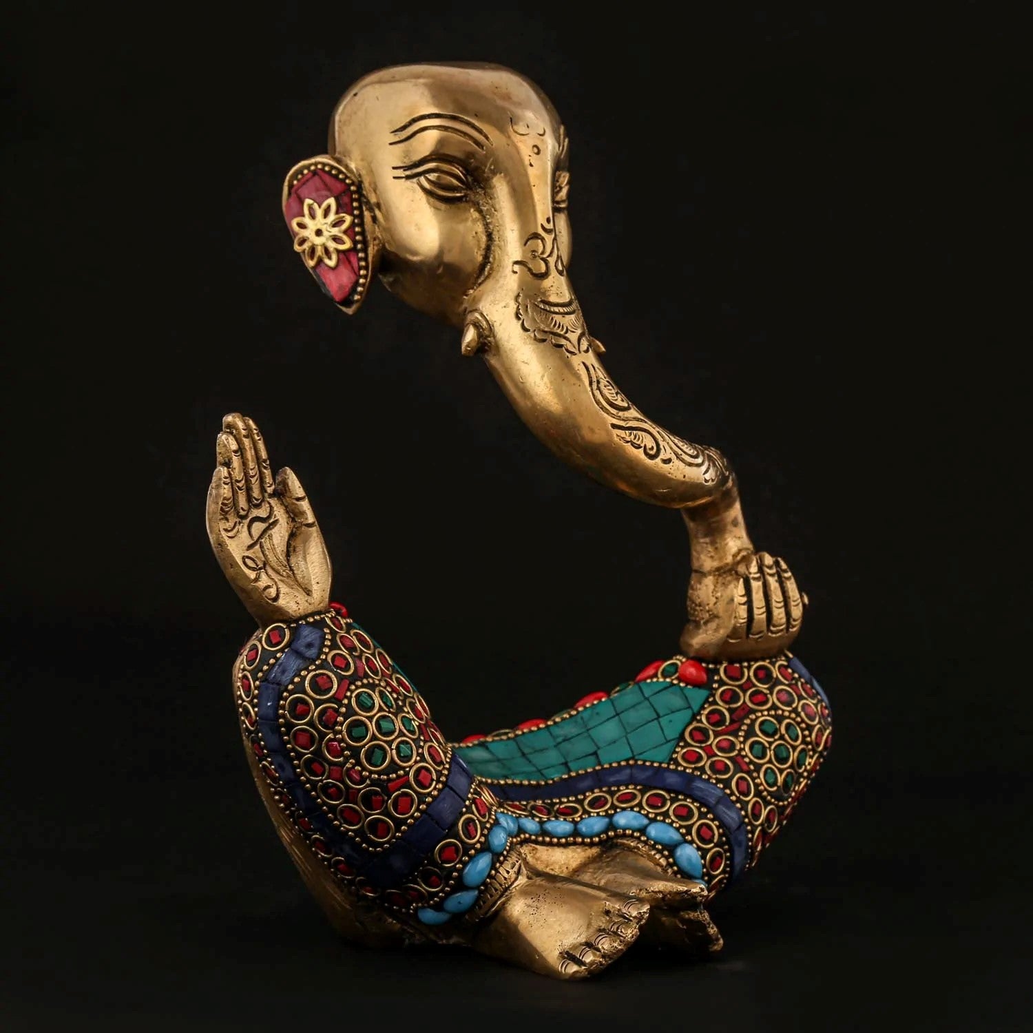 Modern Stonework Ganesha Murti