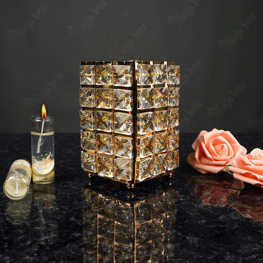 Eye Catching Adoring Crystal Candle Light Holder-Large
