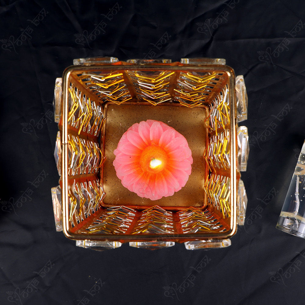 Eye Catching Adoring Crystal Candle Light Holder-Large