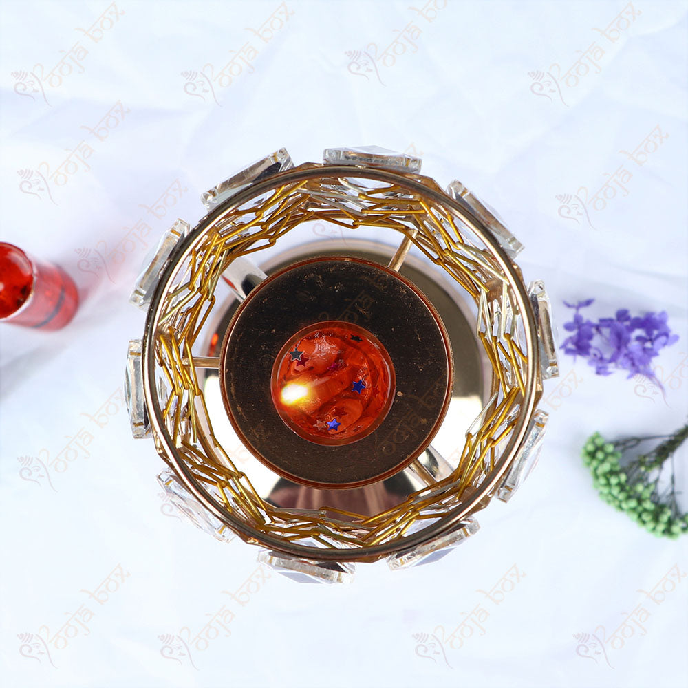 European Style Transparent Crystal Candle Holder with Pendant