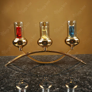 Crystal Adoring Centerpiece With 3 Candle Holder for Housewarming