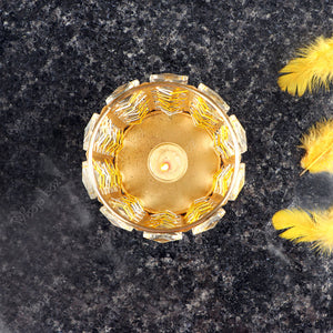 Crystal illuminating Beaded Candle Holder