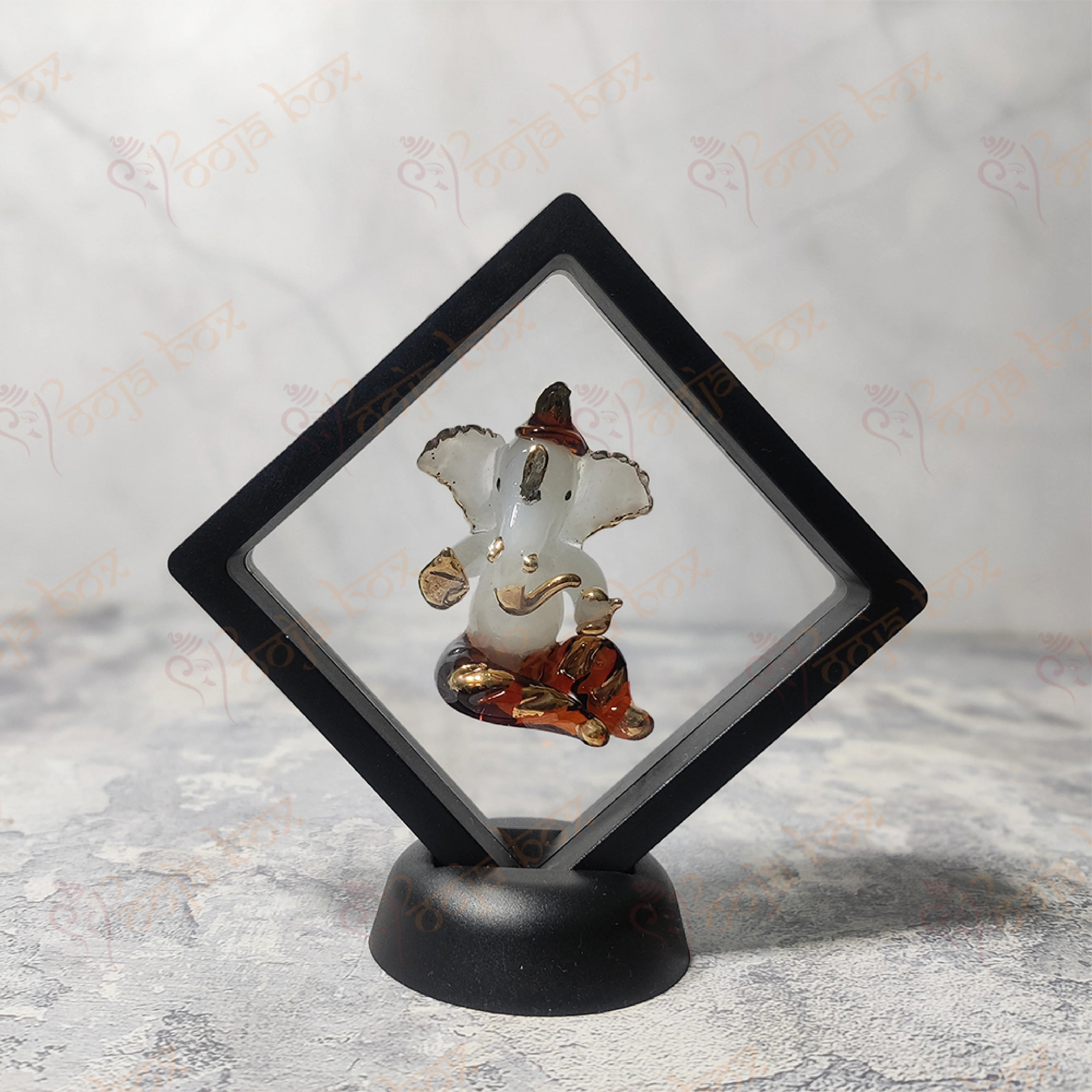 Ganesha Idol for Gift and Home Decoration Ganesha Decorative Showpiece in Black and Maroon Color