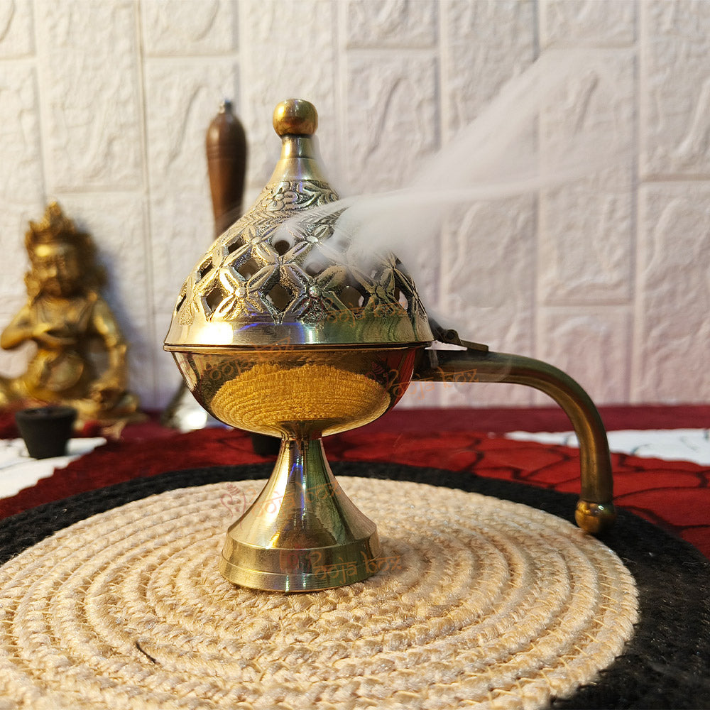 Pooja Brass Antique Incense Dhuni Burner