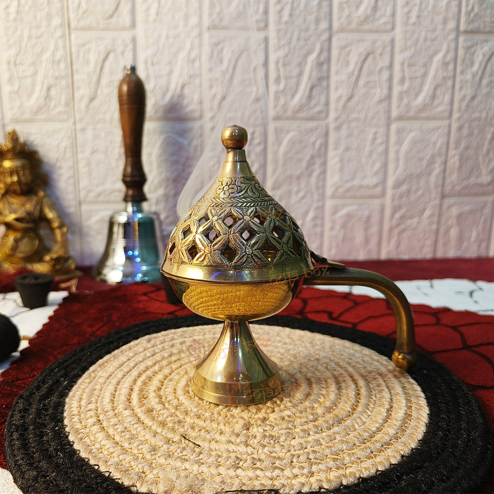 Pooja Brass Antique Incense Dhuni Burner