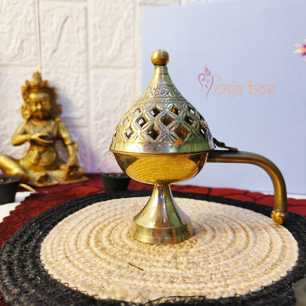 Pooja Brass Antique Incense Dhuni Burner