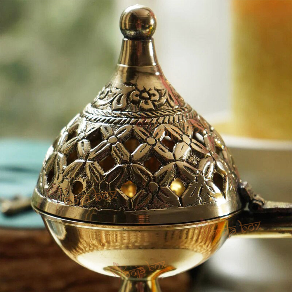 Pooja Brass Antique Incense Dhuni Burner