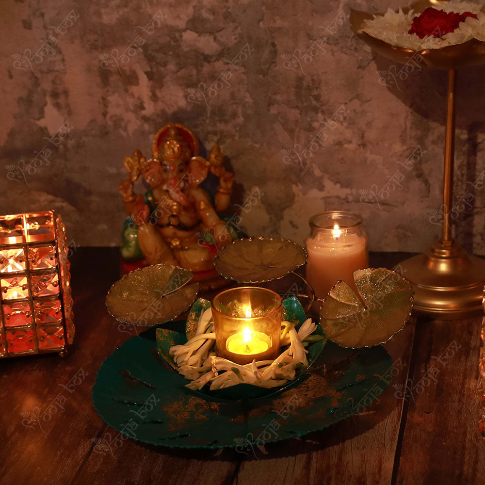 Lotus with Petals Candle Holder