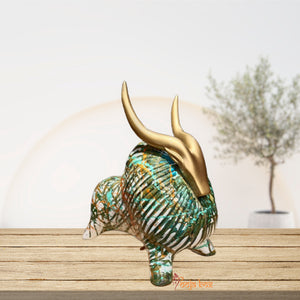 Multicolor Decorative Showpiece of Himalayan Yak for Home Decor