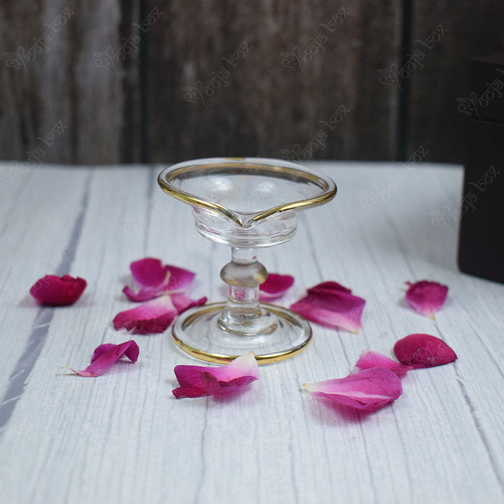 Musical Crystal Ganesha With Bell and Bowl