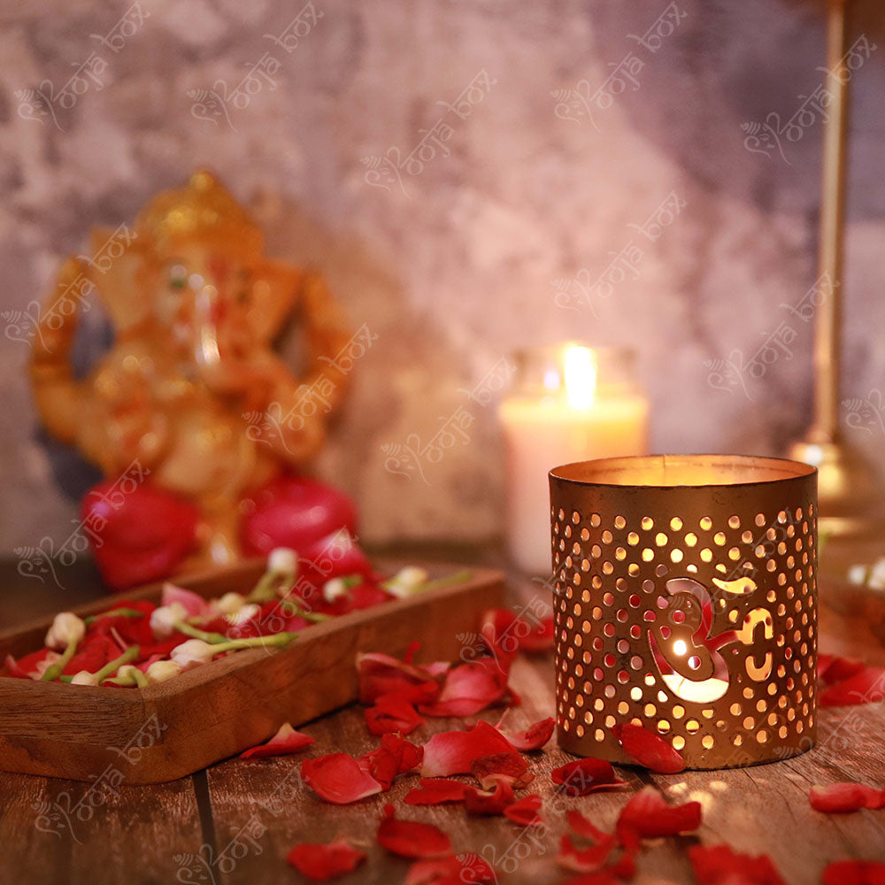 OM Decorative Candle Light Holder
