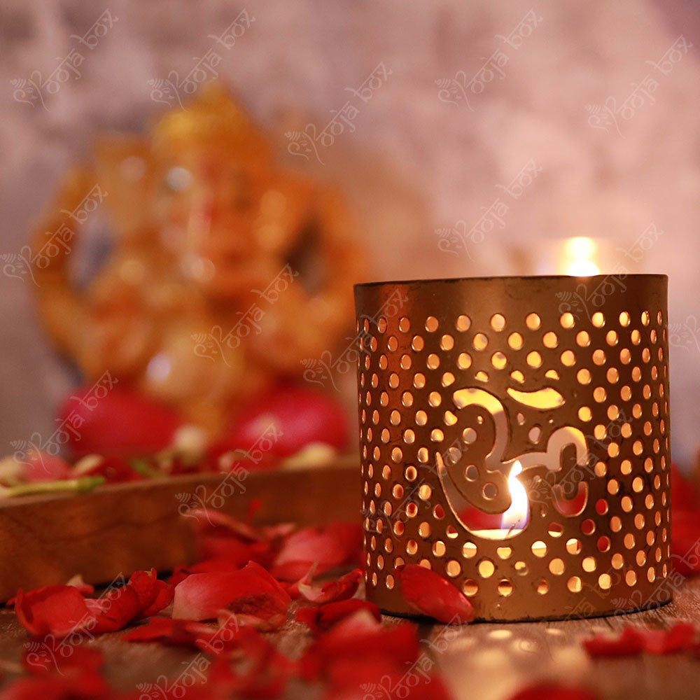OM Decorative Candle Light Holder