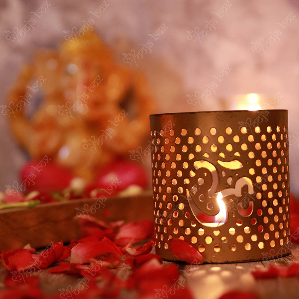 OM Decorative Candle Light Holder