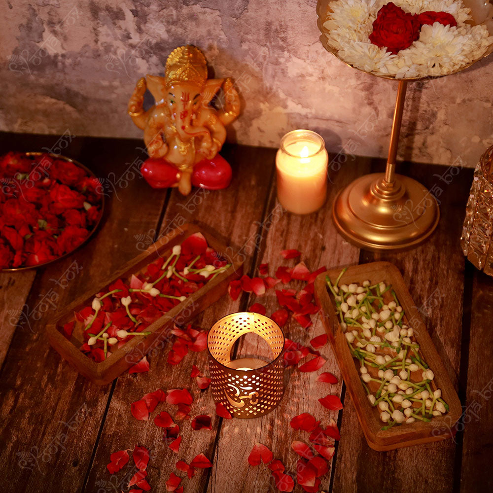 OM Decorative Candle Light Holder