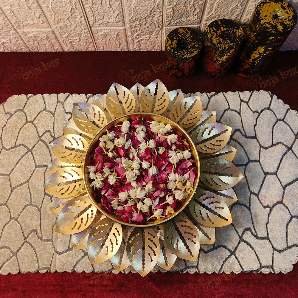 Stunning Brass Petal Flower/Urli
