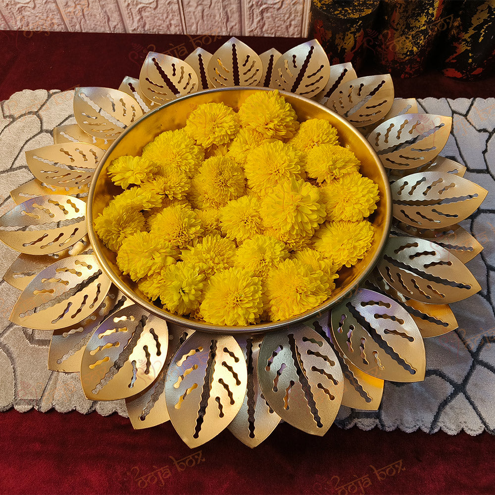 Stunning Brass Petal Flower/Urli