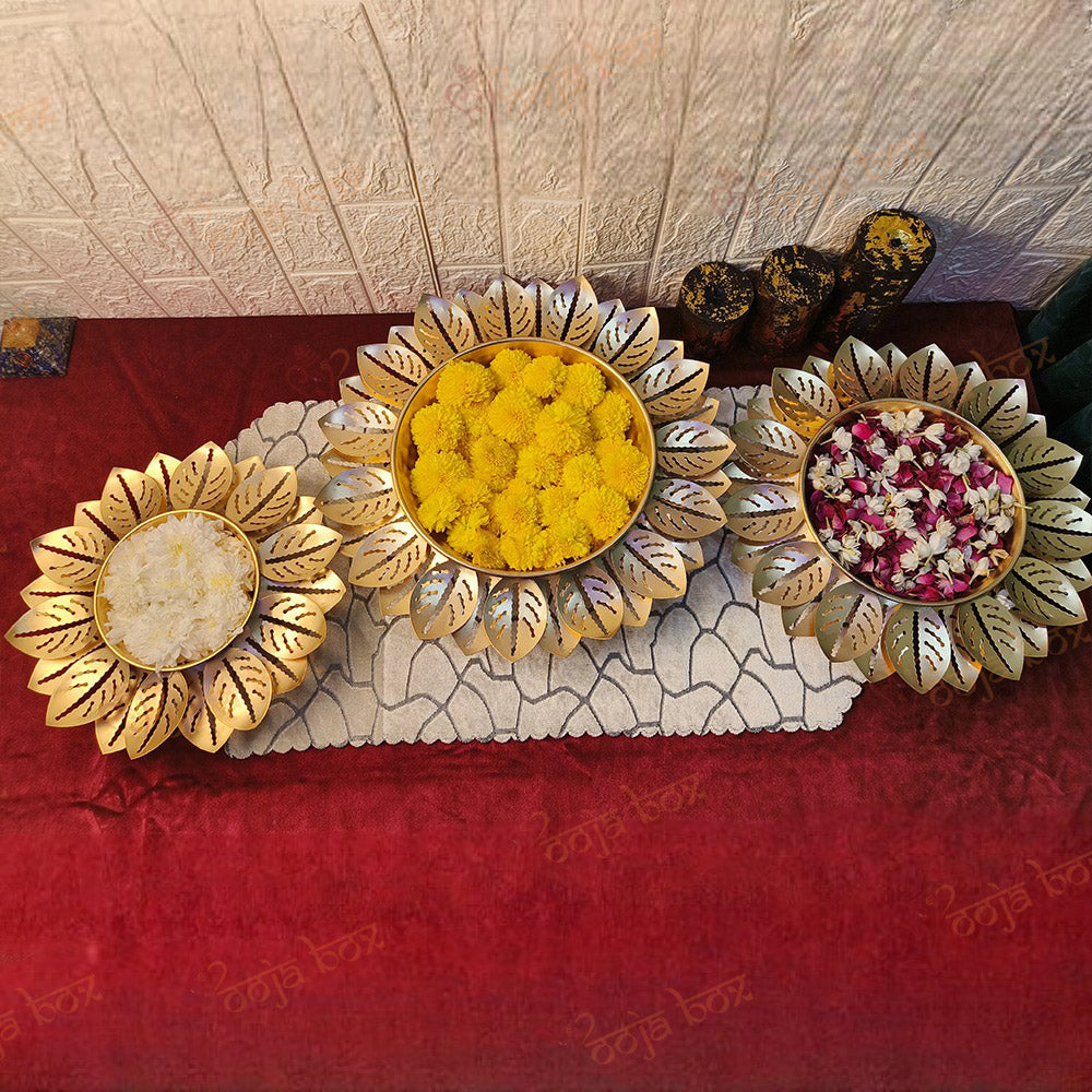 Stunning Brass Petal Flower/Urli