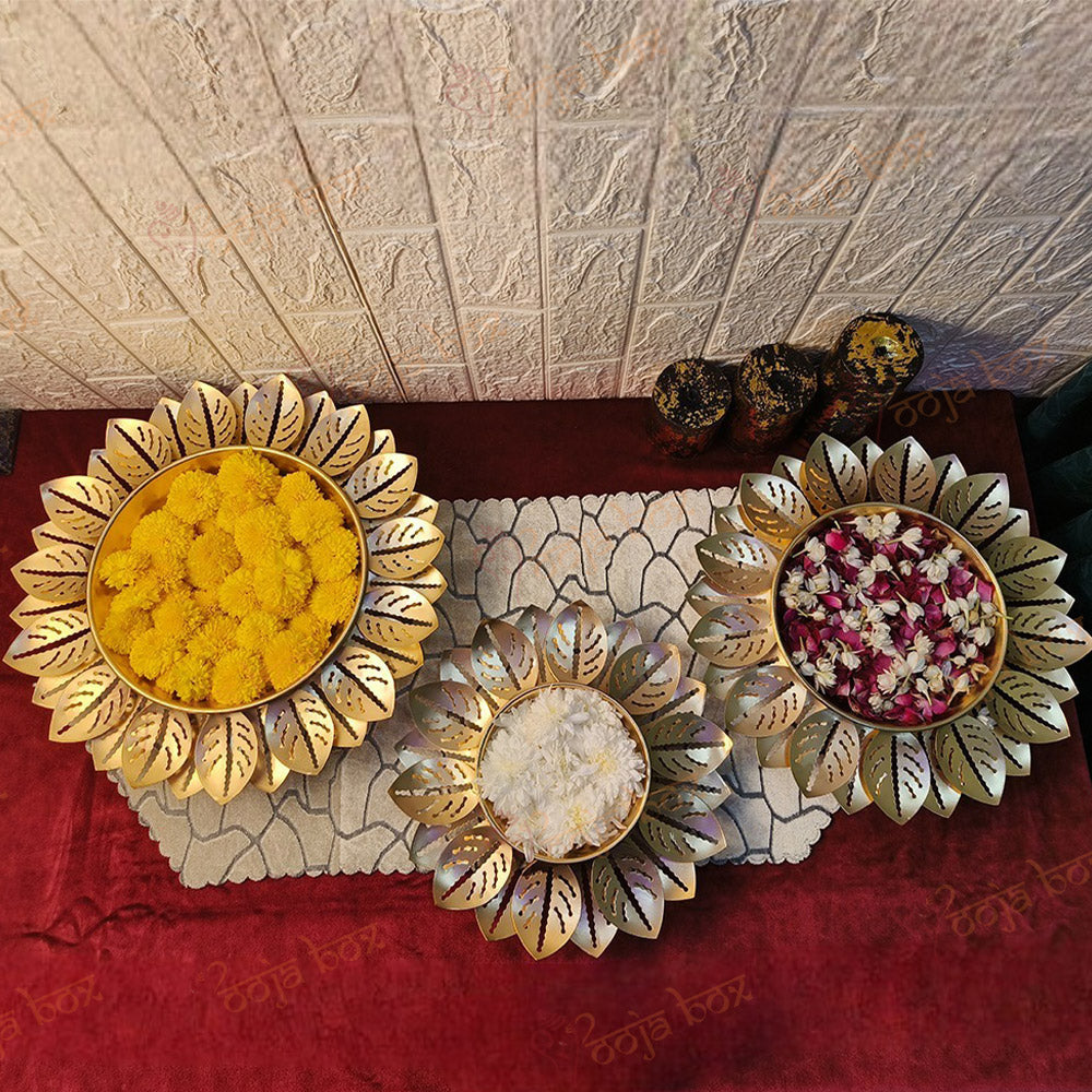 Stunning Brass Petal Flower/Urli