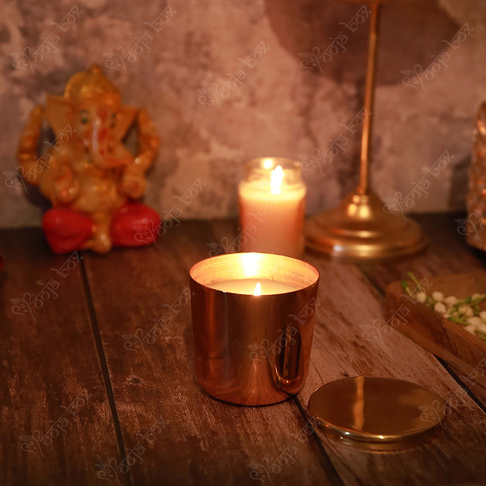 Scented Glass Candle with Lid