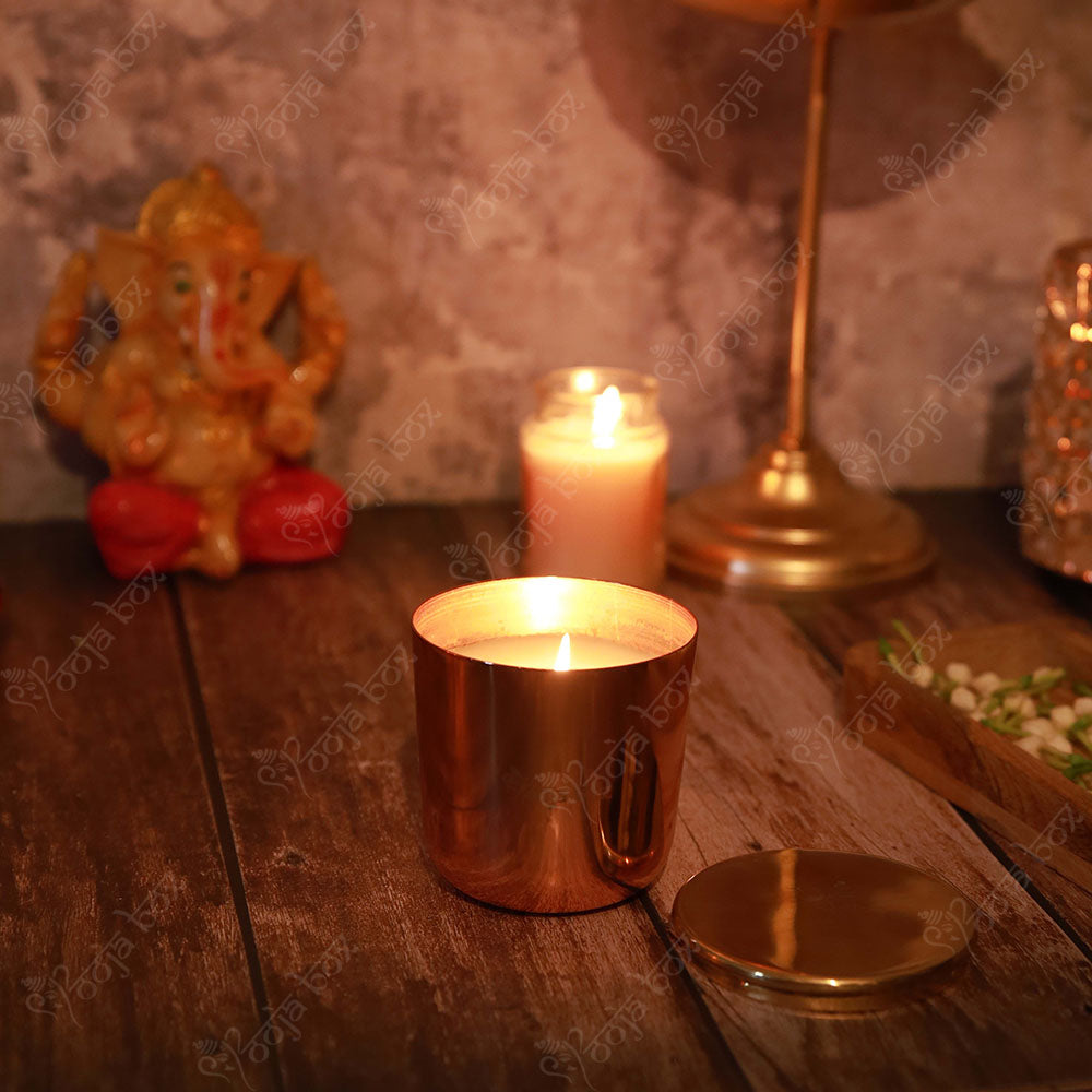 Scented Glass Candle with Lid