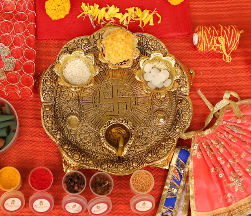 Decorative Brass Thali