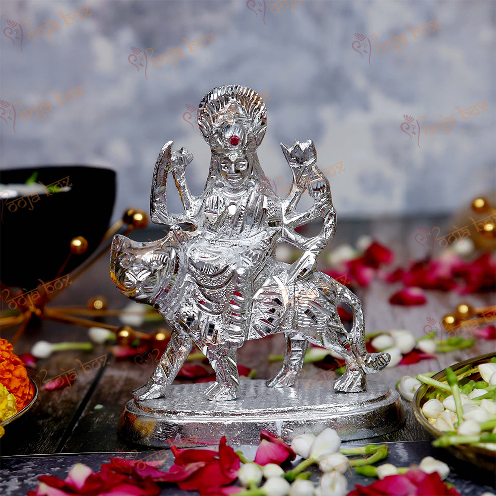 Silver Maa Durga Idol