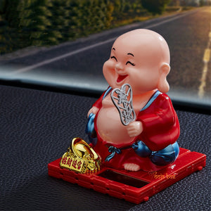 The "Ritualistic Monk" laughing Buddha holding a money bag